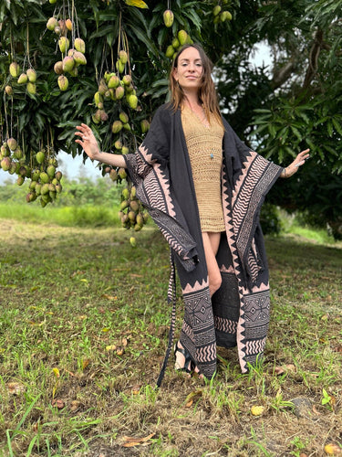 Blockprint Kimono